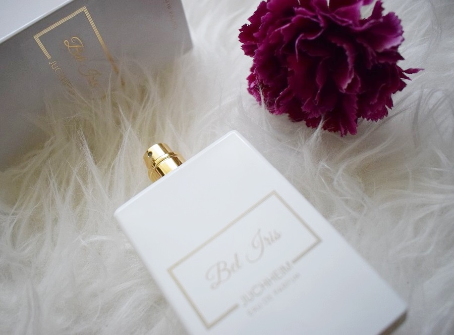 Bel Iris Parfum von Juchheim Flakon mit Verpackung Sunnyside-of-life