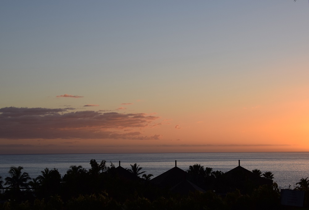Urlaub auf La Palma Sonnenuntergang über dem Atlantik