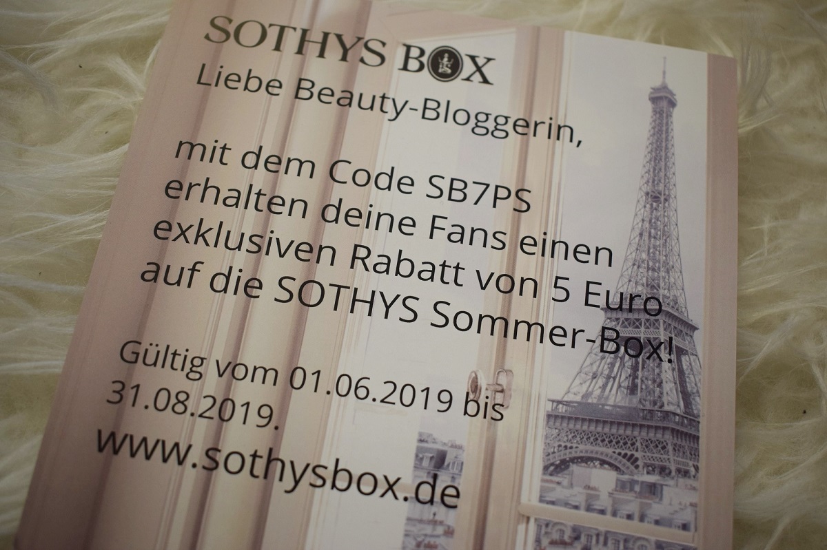 Sothys Beautybox Sommeredition Gutschein über 5 Euro für die SOTHYS Sommer Box
